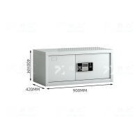 臻远 ZYJJ-80040 保密柜 顶柜电子锁 灰白色 长900*宽420*高400mm 单位:1台