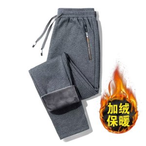 男士休闲裤秋冬季新款韩版宽松加大码加绒加厚小脚运动裤