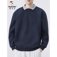 啄木鸟假两件卫衣男士2025年秋季新款打底衫潮牌休闲长袖t恤男装