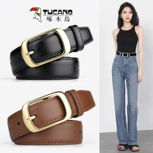 啄木鸟女士皮带简约百搭韩版2025夏季新款女款配牛仔裤腰带女ins