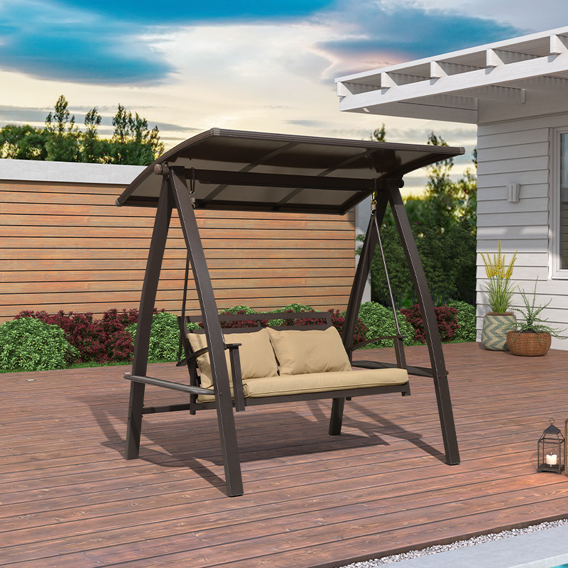 紫叶秋千椅庭院摇椅吊椅花园别墅院子室外铁艺单人阳台户外秋千