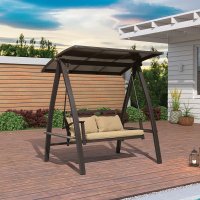 紫叶秋千椅庭院摇椅吊椅花园别墅院子室外铁艺单人阳台户外秋千