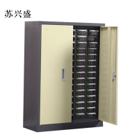 苏兴盛文件柜零件整理柜抽屉式铁皮柜分类柜文件柜75抽透明带门小号抽屉