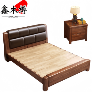 鑫木樽单人床1.5米+床头柜套
