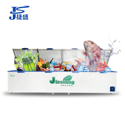 捷盛超大容量卧式冰柜商用4米2588大型冰柜 四顶开门大冷柜冷藏冷冻转换柜茶叶海鲜柜冻肉柜全冷冻单温
