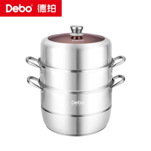 德铂Debo 玛格丽蒸锅304不锈钢32cm电磁炉燃气炉通用DEP-575