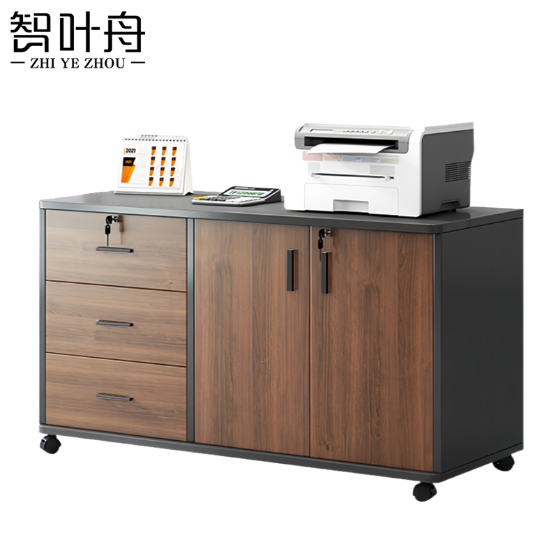 智叶舟矮柜三抽两门120*40*60cm台