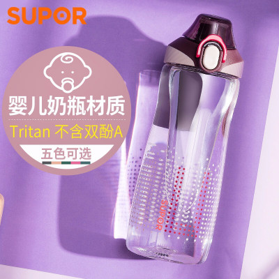 新品-苏泊尔（SUPOR）BB杯运动水杯摇摇杯Tritan材质旅行塑料杯大容量随手杯子学生成人水杯