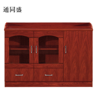 通同盛胡桃色餐边柜简约茶水柜三门1200*400*860