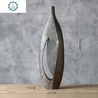 创意北欧干花落地花瓶玄关装饰摆件轻奢客厅插花艺术大号家居饰品封后A款+B款（带白色大蝴蝶兰）