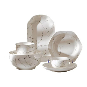 一禾亼物釉下彩餐具套装定制碗碟套装高颜值碗家用2025新款4人食24头