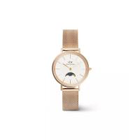 丹尼尔惠灵顿(Daniel Wellington)女款玫瑰金机械表32mm独特月相设计时尚防水腕表礼盒装