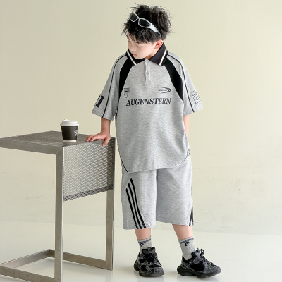 男童夏装套装2026新款夏季夏款薄款男孩短袖大儿童酷帅运动两件套