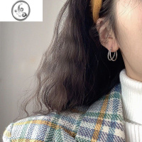 JiMi方圆脸适合耳饰耳钉复古港风耳圈气质名媛素圈耳环女夏高级感圈圈