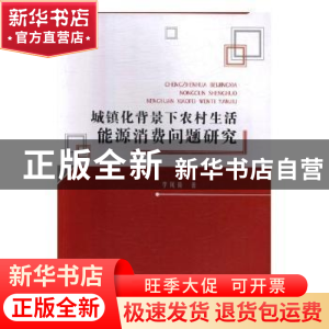 正版 城镇化背景下农村生活能源消费问题研究 李风琦著 湘潭大学