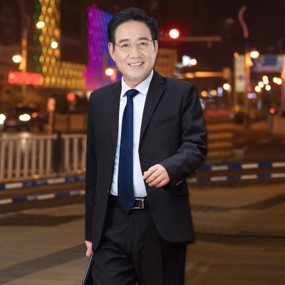 HongZun爸爸西服套装男中老年人宽松休闲西装春秋季男士商务正装婚礼服装其他套装