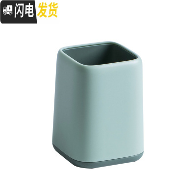 三维工匠物鸣笔筒创意时尚可爱桌面多功能笔架收纳欧式学生ins风化妆笔桶 浅绿色