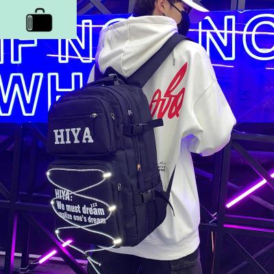 多层初中生书包女韩版高中学生大容量原宿ulzzang背包男双肩包男NEW LAKE 黑色