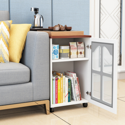 简约迷你客厅沙发边几扶手储物柜闪电侠沙发旁边泡茶小桌子角落小茶几