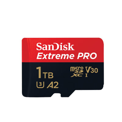 闪迪1TB TF(MicroSD)内存卡A2 4K V30 U3 C10移动存储卡读速200MB/s写速140MB/s