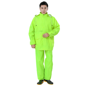 鲸轩 FTYL-P8 均码 分体式雨衣(计价单位:件)荧光绿色