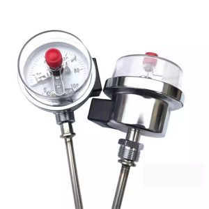 上 海 金 龙 WSSX-411电接点双金属工业温度计锅炉管道 0-200℃,L=100mm