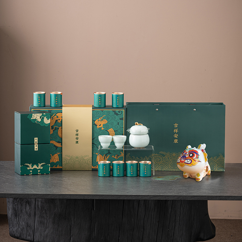 沏一杯茶 龙腾赐福-茶具礼盒套装B款PTQL201B