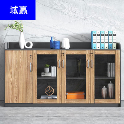 域赢矮柜活动柜柜子茶水柜文件柜储物柜开门式组合四门办公文件柜