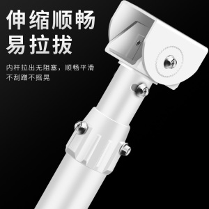 册视监控摄像头伸缩壁装铝合金鸭嘴万向L弯型横杆支架60-120cm个