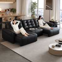 意式极简零靠墙电动功能沙发大象耳朵简约客厅头层牛皮沙发-卡尔适许愿