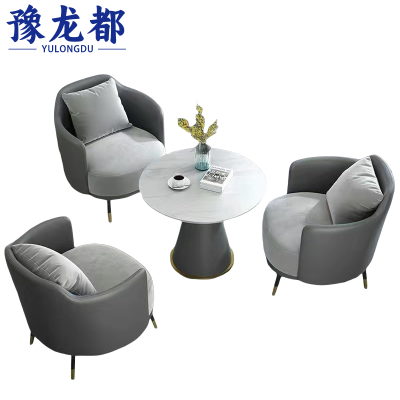 豫龙都休闲桌一桌三椅套