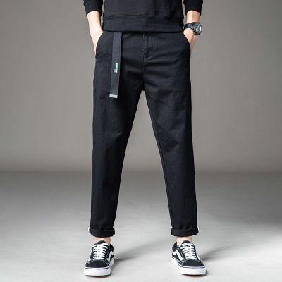男士休闲裤秋冬新款直筒宽松锥形小脚潮流工装长裤子男裤