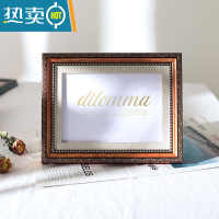 敬平复古怀旧相框摆台5五6六7七8八10可洗照片A4寸挂墙油画框相片框架 宫廷红 7寸(可放12.7*17.8cm)横竖