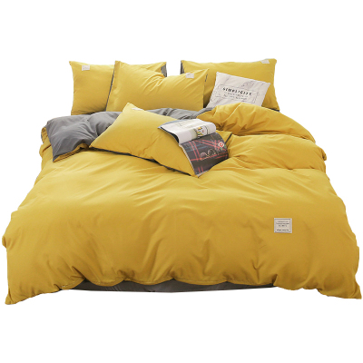 美帮汇床单四件套酒店民宿被套北欧风简约 大学宿舍单人床三件套