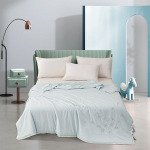 安琪尔家纺冰洁柔肤绣花夏凉被200*230条