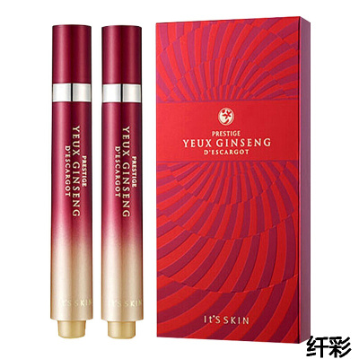 伊思(It'sskin)红参眼霜套盒保湿补水抗皱提拉紧致组合装护肤品红参蜗牛眼霜（1盒2支装）