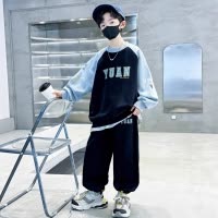 男童春装套装2026新款时髦春秋款中大童男孩春季运动卫衣两件套潮