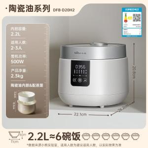 小熊(Bear)电饭煲2-3人 小型电饭锅 多功能微压快煮陶瓷油内胆2.2升 DFB-D20H2