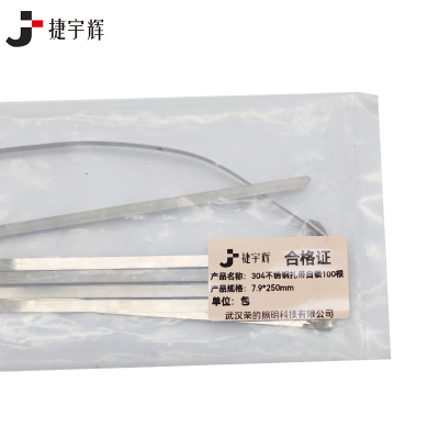 捷宇辉304不锈钢扎带自锁100根7.9*250mm/包