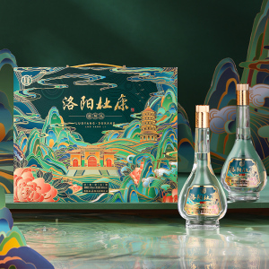 杜康洛阳礼 白酒礼盒 52度500ml*2瓶 白酒纯粮食酒 酒礼盒 送礼