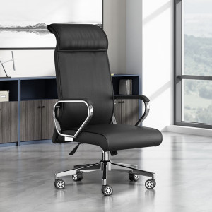 域赢脑椅办公椅家用时尚休闲皮质椅书房写字看书专用高背转椅