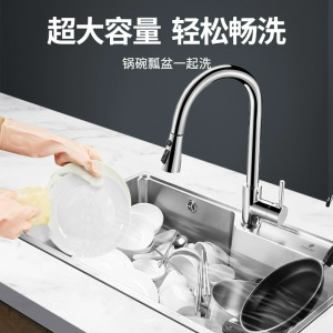 欧琳水槽单槽套餐304不锈钢水槽台面洗菜盆厨房家用洗碗槽盆水池OLWGV9131