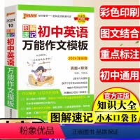 初中通用 [正版]2024初中英语作文模板七年级八九年级中考英语作文素材初词汇和短语写作句型初一初二初三作文模板高分范文