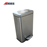 和居态 不锈钢脚踏式垃圾桶 15L 个