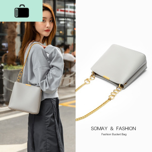 包包2020新款时尚百搭夏女包大容量2019单肩斜挎包水桶包小NEW LAKE女斜挎包