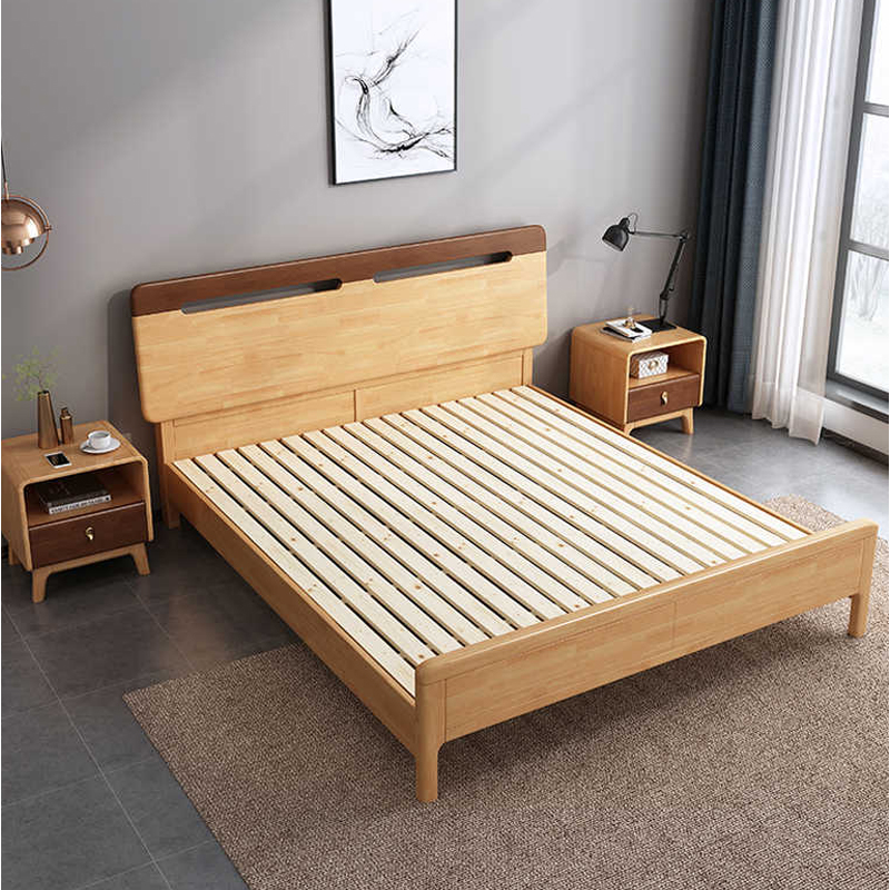 臻远 ZY-SMC-04 现代简约实木床双人床 1.8米简约床