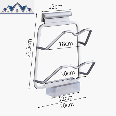 厨房锅盖置物架壁挂式免打孔坐式可放锅盖多功能太空铝 三维工匠
