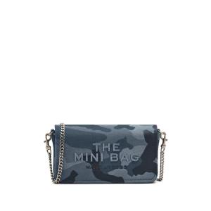 MARC JACOBS女士复古棉质迷你斜挎包小巧百搭通勤手提链条包 BLUE