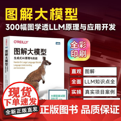 [出版社店]图解大模型 生成式AI原理与实战 大语言模型大模型应用开发Transformer DeepSeek模型原理开