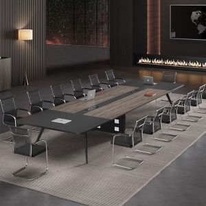 诺雄办公家具会议桌长桌现代简约培训桌长条办公桌 D款会议桌 2.2米*1.1米